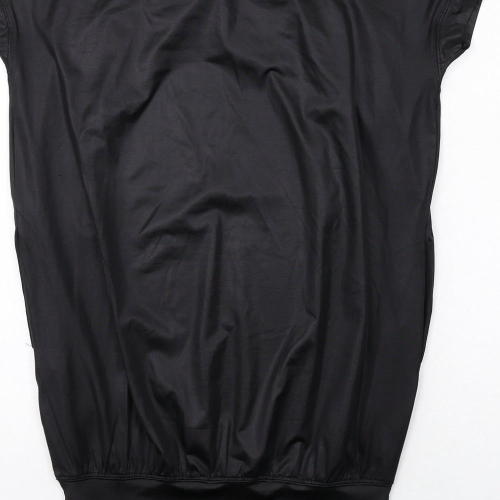 VERO MODA Womens Black Polyester Mini Size XS Round Neck Pullover