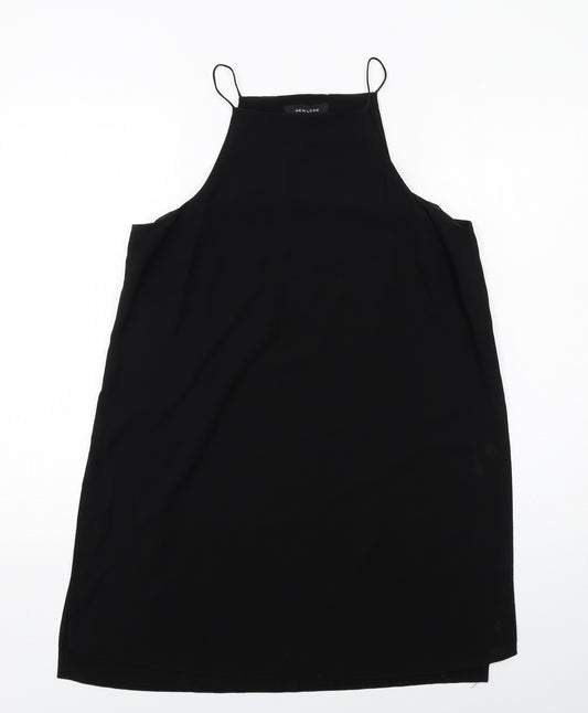 New Look Womens Black Polyester Basic Tank Size 12 Square Neck