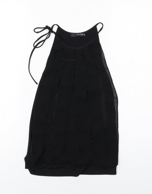 Jonathan Disley Womens Black Polyester Basic Tank Size 10 Round Neck