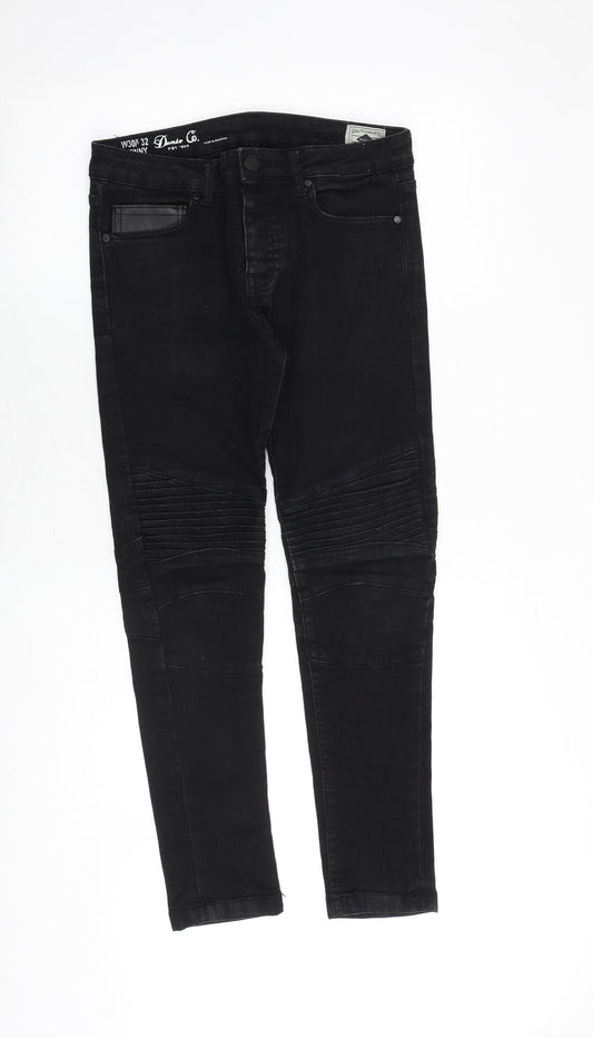 Denim & Co. Mens Black Cotton Skinny Jeans Size 30 in Slim Zip