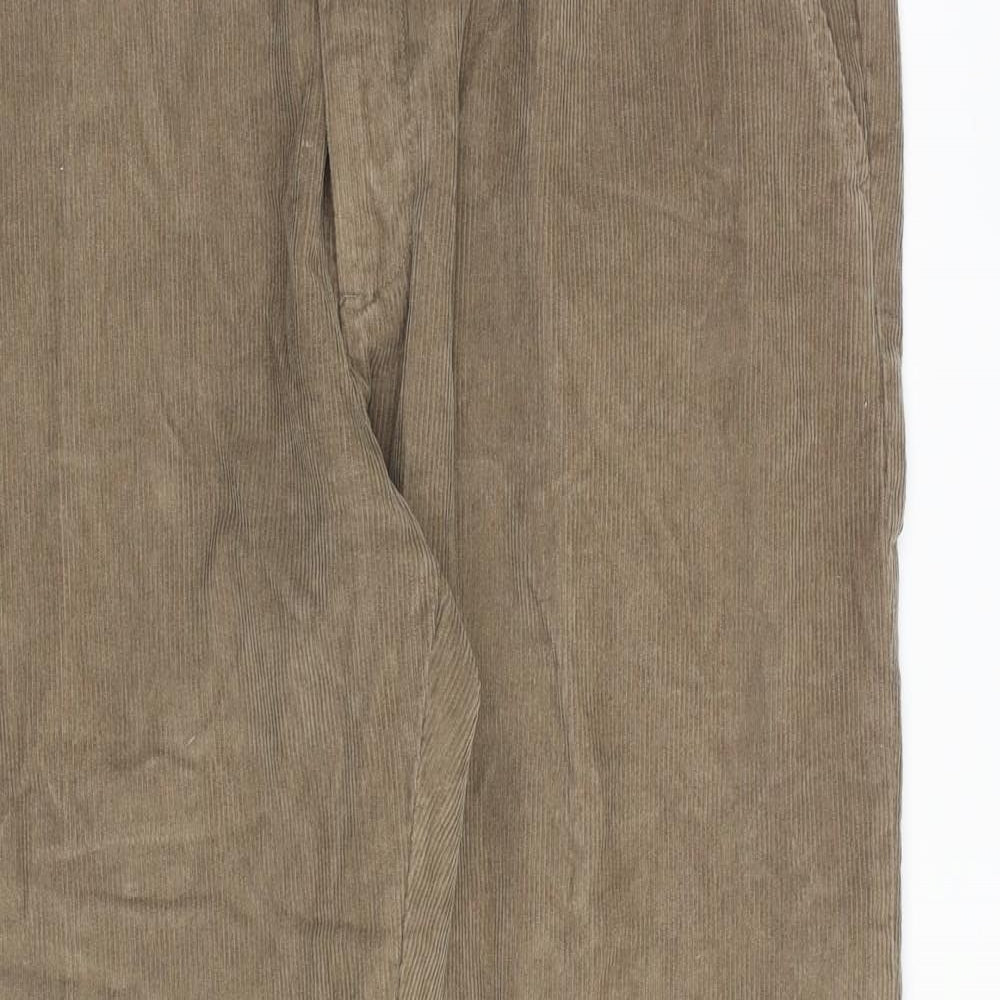 Bar Harbour Mens Brown Cotton Chino Trousers Size 38 in Regular Zip