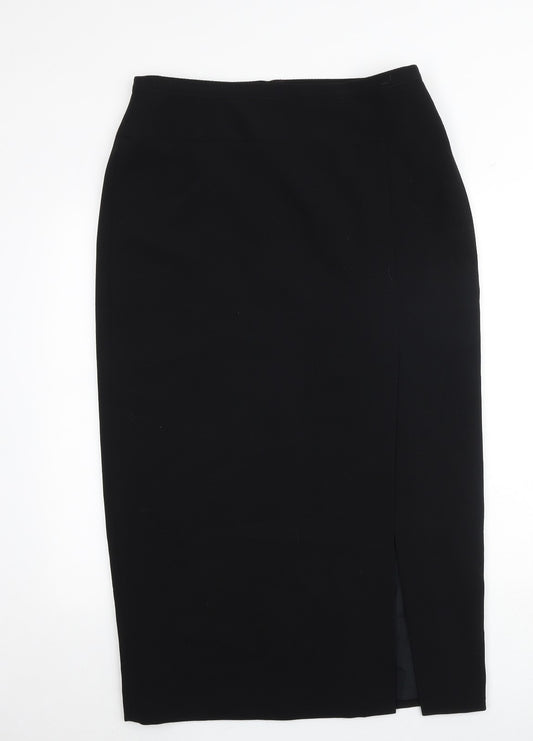 Pierce Fionda Womens Black Polyester Straight & Pencil Skirt Size 34 in Zip