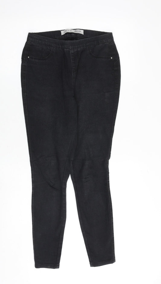 Denim & Co. Womens Grey Cotton Jegging Jeans Size 8 Regular
