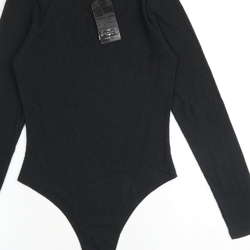 CDI Womens Black Polyester Bodysuit One-Piece Size 12 Snap