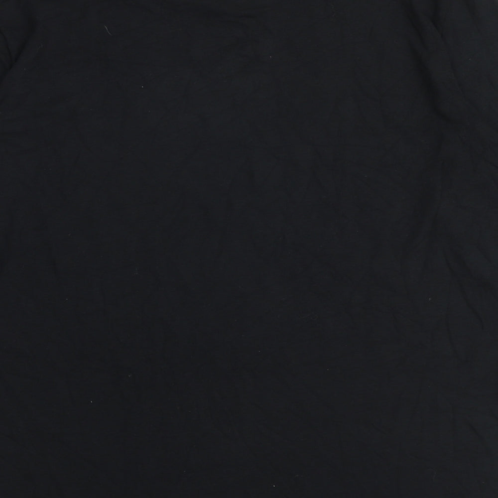 Marks and Spencer Mens Black Acrylic T-Shirt Size L Crew Neck - Thermal