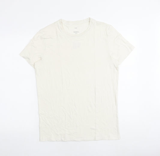 Marks and Spencer Mens Ivory Acrylic T-Shirt Size M Round Neck