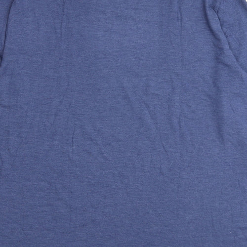 Marks and Spencer Mens Blue Acrylic T-Shirt Size XL Crew Neck - Thermal