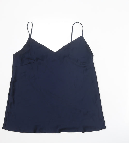 Autograph Womens Blue Polyester Camisole Tank Size 14 V-Neck