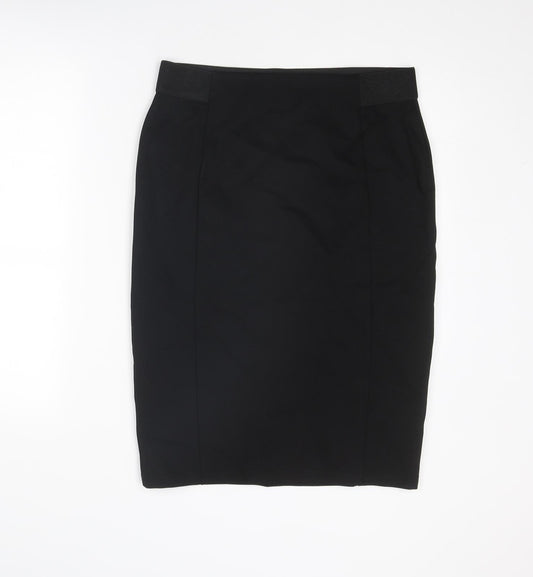 NEXT Womens Black Viscose Straight & Pencil Skirt Size 12