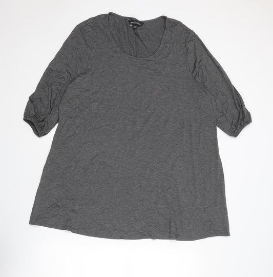 Capsule Womens Grey Viscose A-Line Size 20 Round Neck Pullover