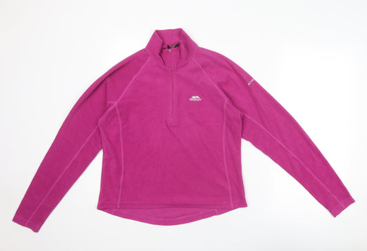 Trespass Womens Purple Polyester Pullover Sweatshirt Size L Zip