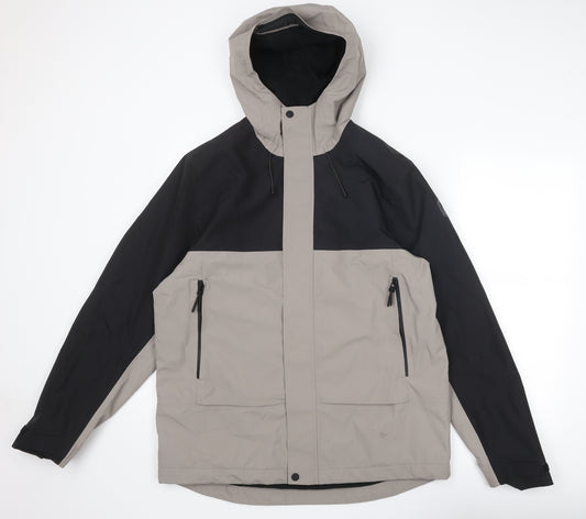 Marks and Spencer Mens Grey Windbreaker Jacket Size L Zip