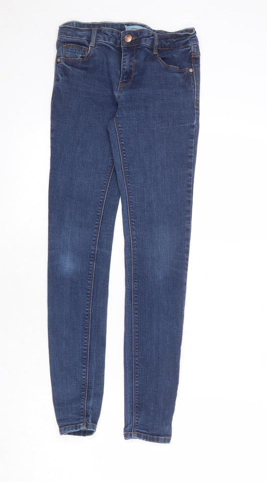 Pimkie Womens Blue Cotton Skinny Jeans Size 25 in Regular Zip
