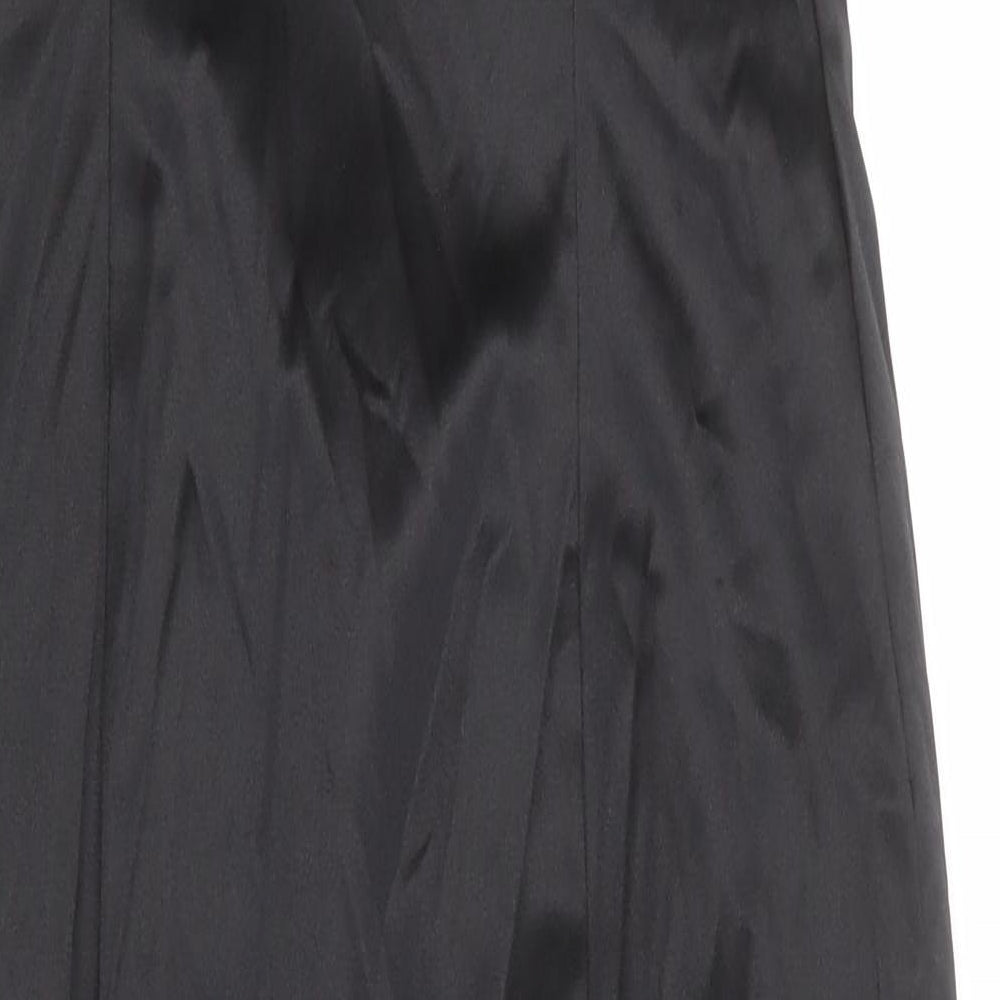 Inwear Womens Black Polyester Slip Dress Size 10 Square Neck Zip
