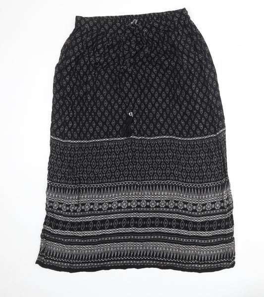 Bonmarché Womens Black Viscose Maxi Skirt Size M