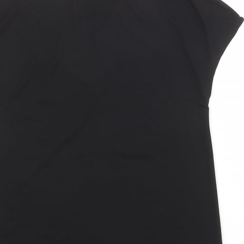 Per Una Womens Black Polyester Basic T-Shirt Size 8 V-Neck