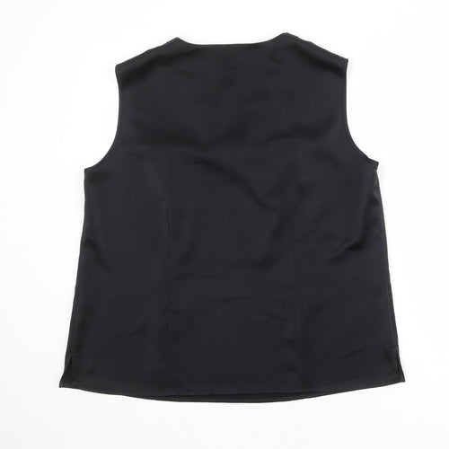 Sommermann Womens Black Polyester Basic Blouse Size 20 V-Neck