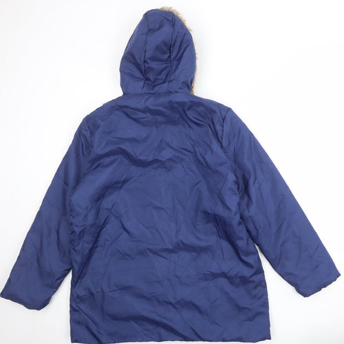 Anne de Lancay Womens Blue Jacket Size M Zip