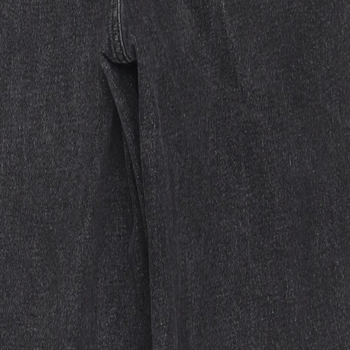 NEXT Womens Black Cotton Straight Jeans Size 10 Regular Button