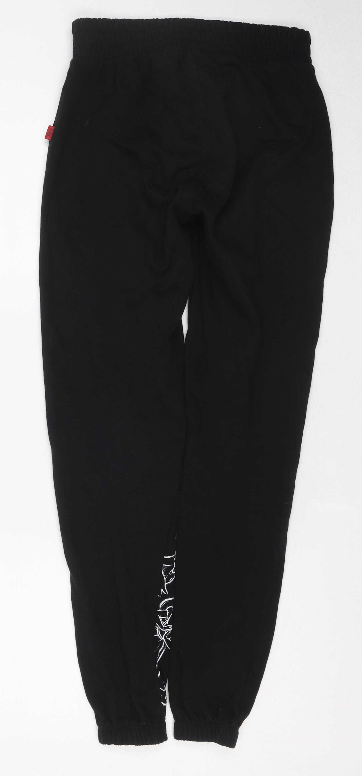 Disney Womens Black Cotton Jogger Trousers Size 4 Regular - Size 4-6