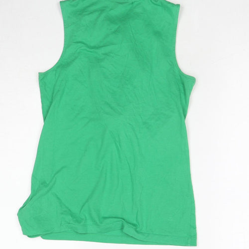 Polo Ralph Lauren Womens Green Cotton Basic Tank Size S Round Neck