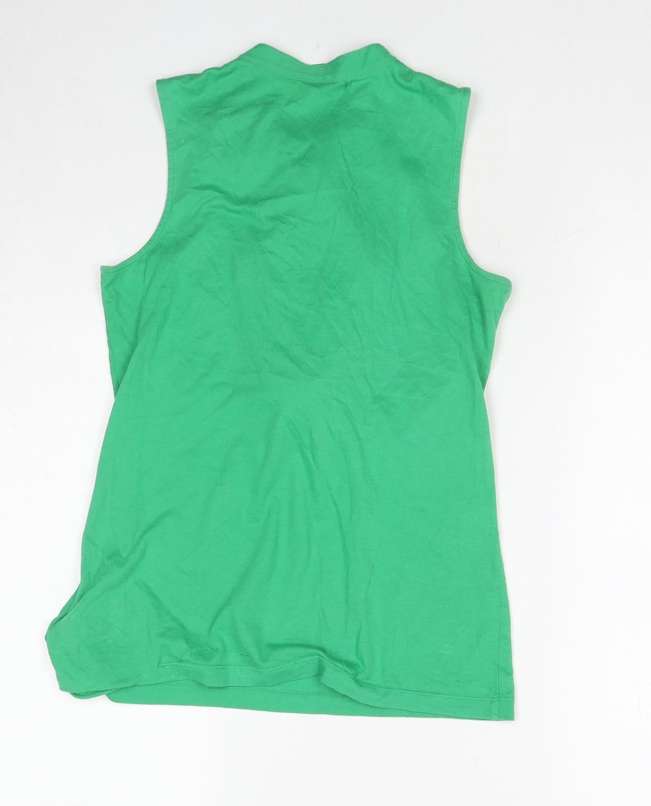 Polo Ralph Lauren Womens Green Cotton Basic Tank Size S Round Neck