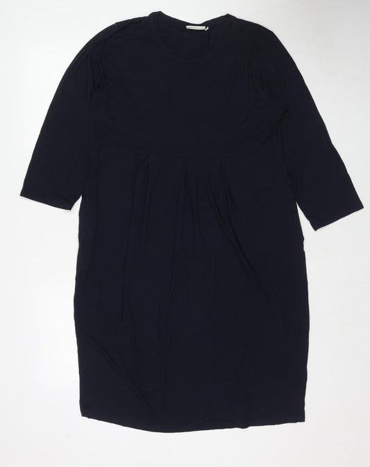 Masai Womens Blue Viscose A-Line Size 2XL Round Neck Pullover