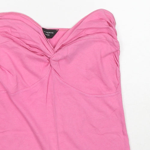 Dorothy Perkins Womens Pink Cotton Basic Blouse Size 8 Sweetheart - Strapless