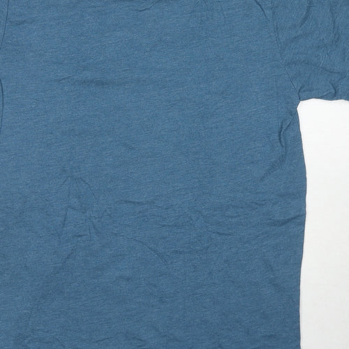Canvas Mens Blue Cotton T-Shirt Size S Round Neck - Auntiesaurus