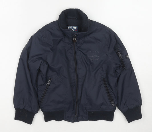 Sfera Boys Blue Bomber Jacket Jacket Size 4-5 Years Zip