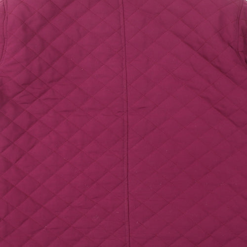 Dales Womens Purple Quilted Jacket Size 18 Button