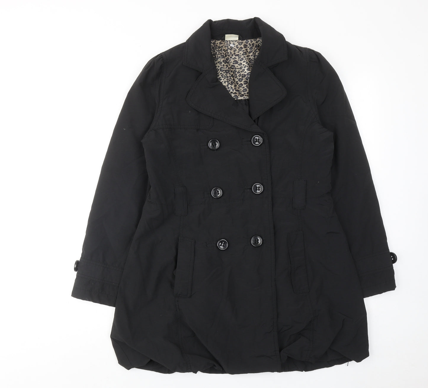 M&Co Girls Black Pea Coat Coat Size 13 Years Button