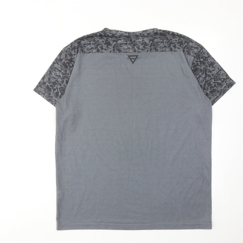 The Swarm Mens Grey Polyester T-Shirt Size L Round Neck