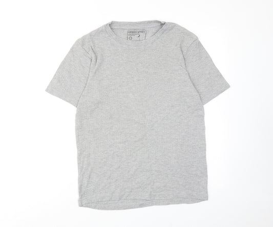 UrbanSpirit Mens Grey Cotton T-Shirt Size L Round Neck