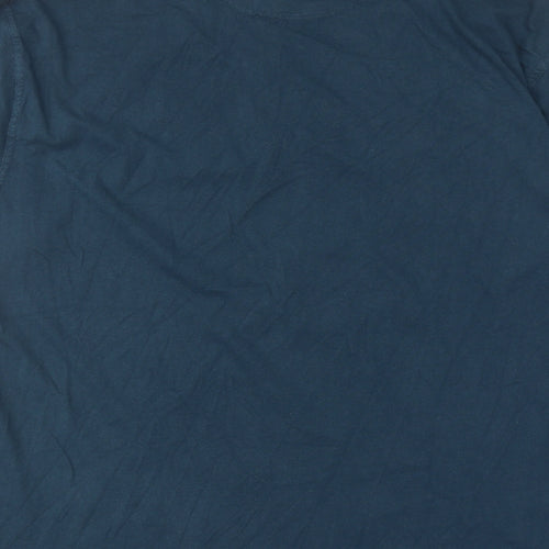 James Pringle Mens Blue Geometric Cotton Polo Size 2XL Collared Button