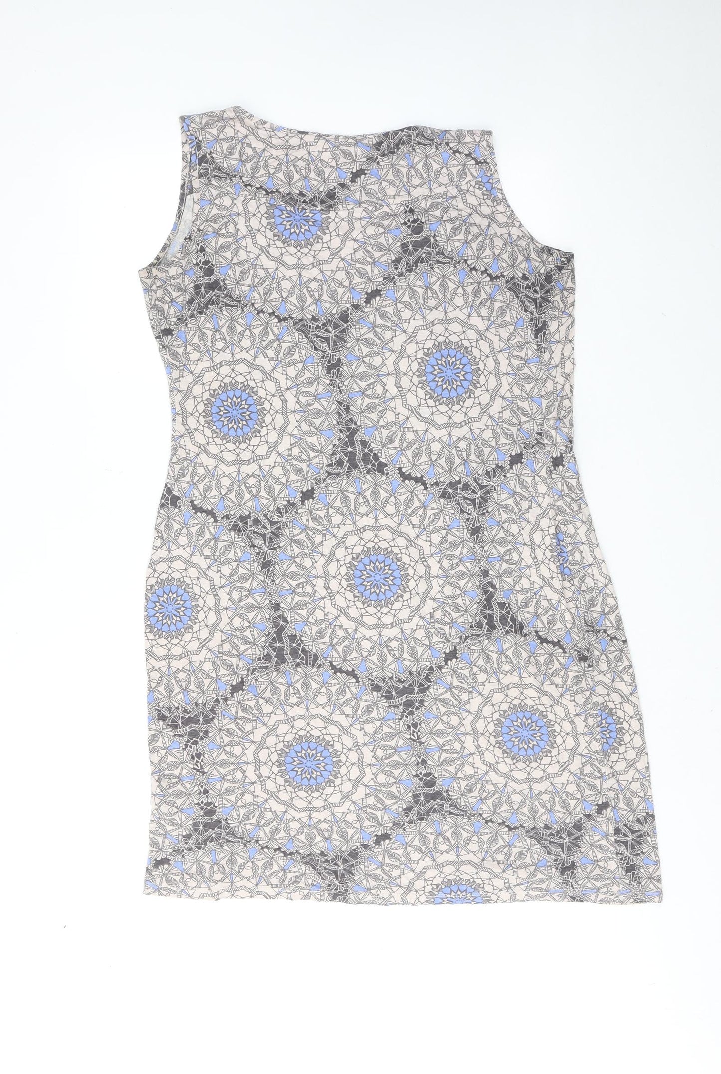 Per Una Womens Multicoloured Geometric Polyester A-Line Size 14 Round Neck Pullover