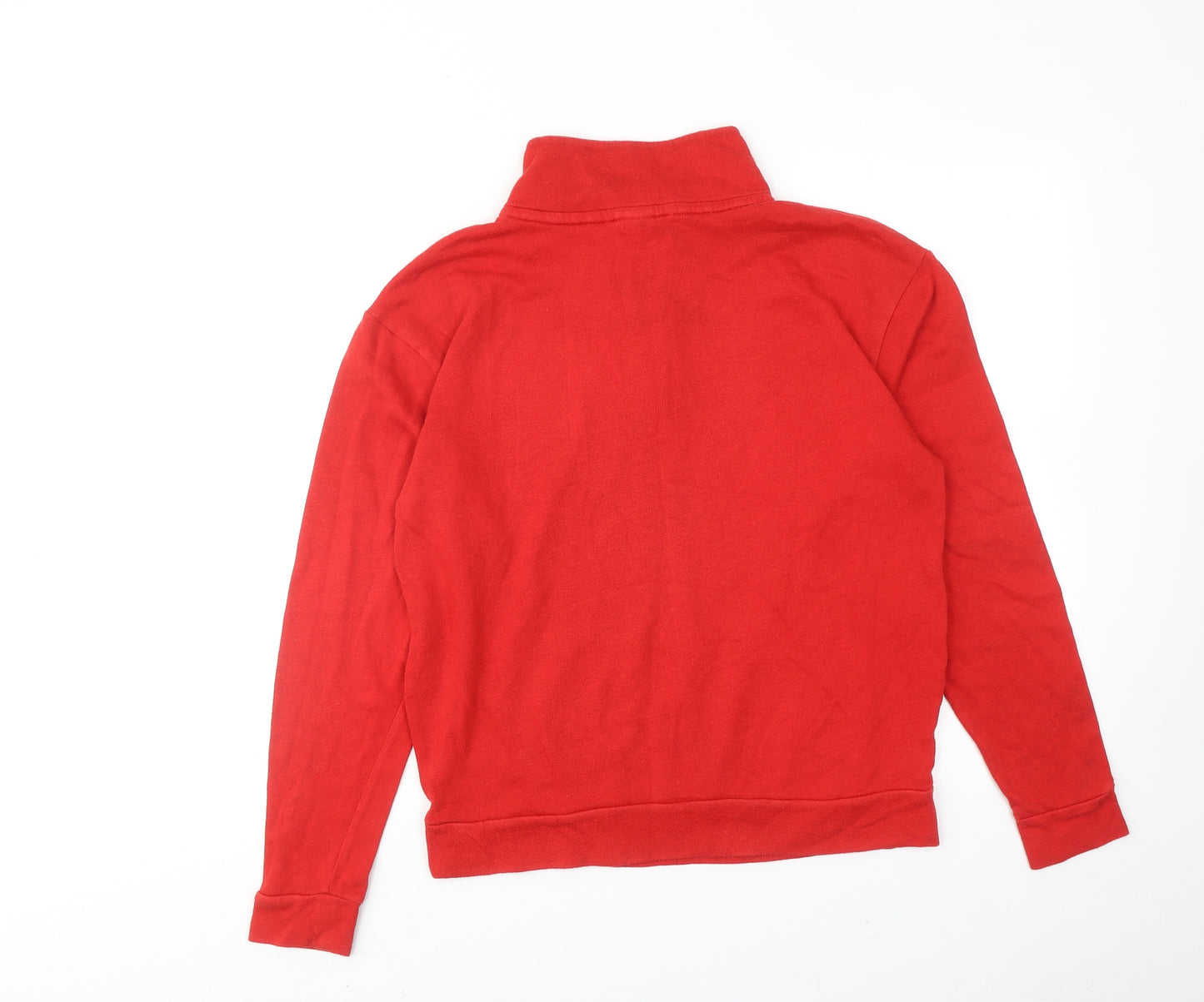 PINK Womens Red Cotton Pullover Sweatshirt Size XS Zip