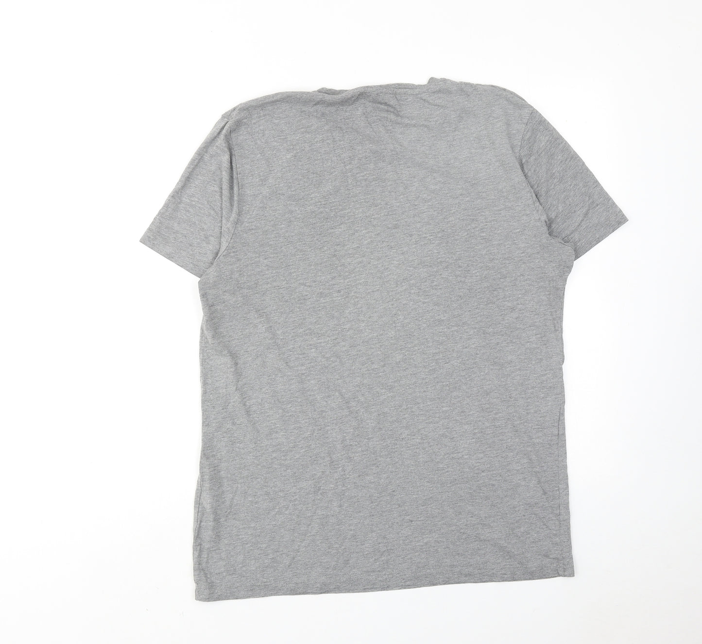 Star Wars Mens Grey Cotton T-Shirt Size L Roll Neck