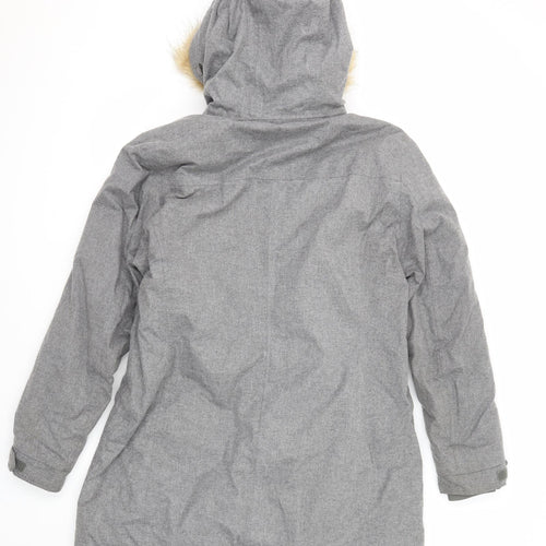 TOG24 Womens Grey Parka Coat Size 14 Zip