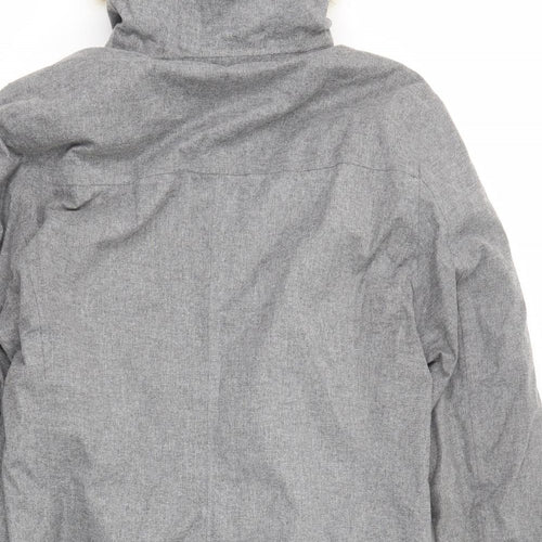 TOG24 Womens Grey Parka Coat Size 14 Zip
