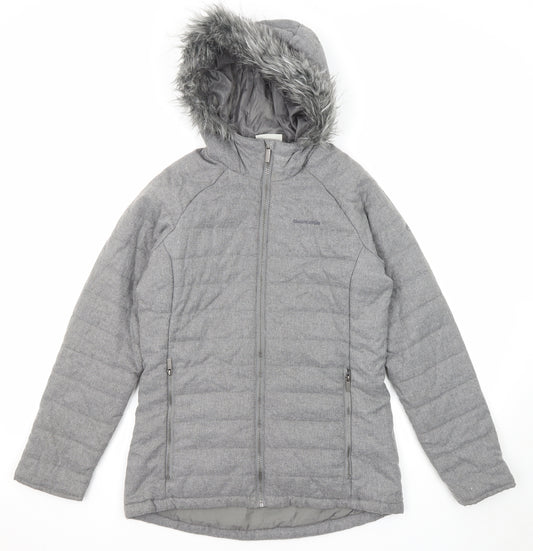 Craghoppers Womens Grey Quilted Jacket Size 10 Zip
