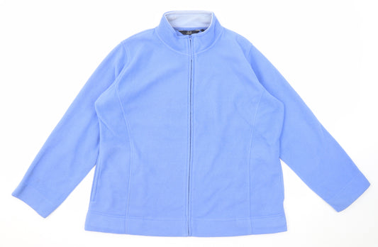 EWM Womens Blue Jacket Size 22 Zip - Size 22-24