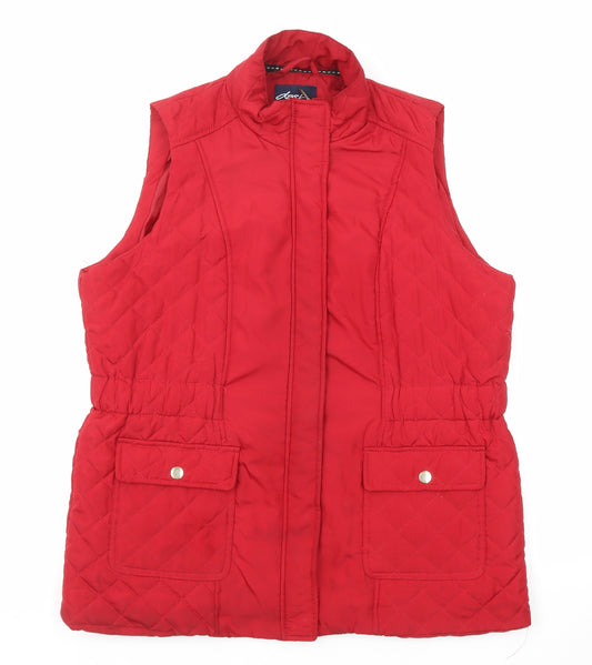 DASH Womens Red Gilet Jacket Size 18 Zip