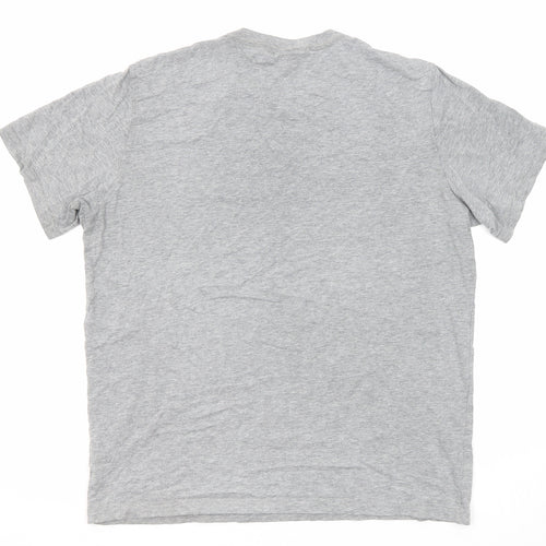 Paul Smith Mens Grey Cotton T-Shirt Size M Round Neck - Zebra