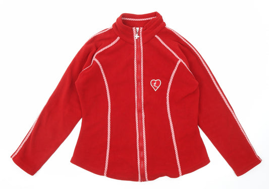 Swiss Alp Fantasy Womens Red Jacket Size XL Zip - Contrast Stitching