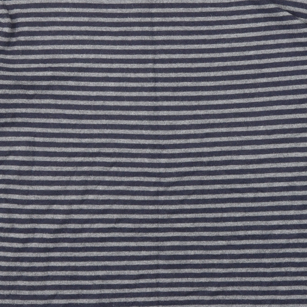 Tommy Hilfiger Womens Blue Round Neck Striped Cotton Pullover Jumper Size XL