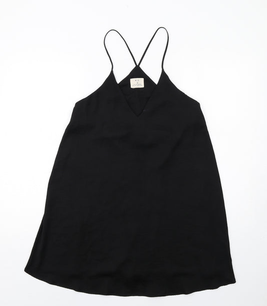 Pins & Needles Womens Black Polyester Slip Dress Size M V-Neck Pullover