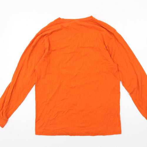 Polo Ralph Lauren Womens Orange Cotton Basic T-Shirt Size XL Crew Neck