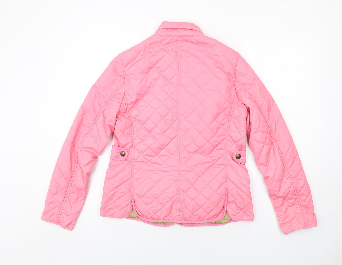 Globus Womens Pink Quilted Jacket Size 12 Snap