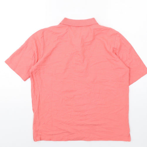 EWM Womens Pink Cotton Basic Polo Size 18 Collared